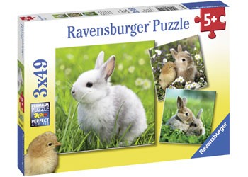 RBURG - CUTE BUNNIES PUZZLE 3X49PC