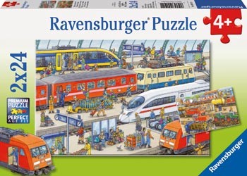 RBURG - BUSY TRAIN STATION PUZZLE 2X24PC