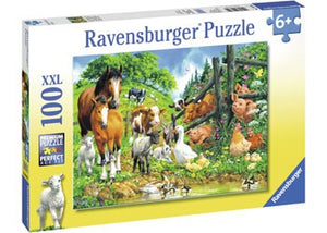 RBURG - ANIMAL GET TOGETHER PUZZLE 100PC