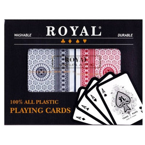 ROYAL 100% PLASTIC DOUBLE DECK CARDS