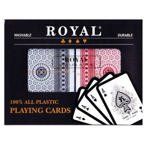 ROYAL 100% PLASTIC DOUBLE DECK CARDS