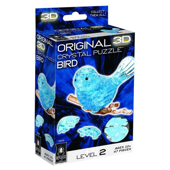 3D BLUE BIRD CRYSTAL PUZZLE