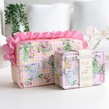 HEATHCOTE & IVORY SWEET PEA RUFFLE WASH BAG