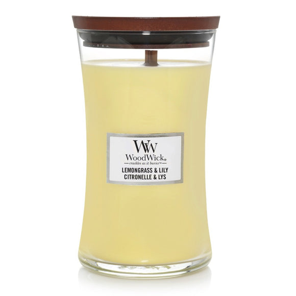 WOODWICK LARGE - LEMONGRASS AND LILLY