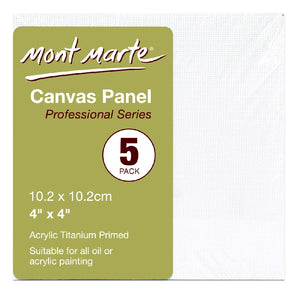 Canvas Panels Pkt 5 10.2x10.2cm