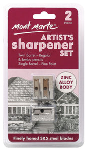 ARTISTS SHARPENER SET ZINC ALLOY 2P