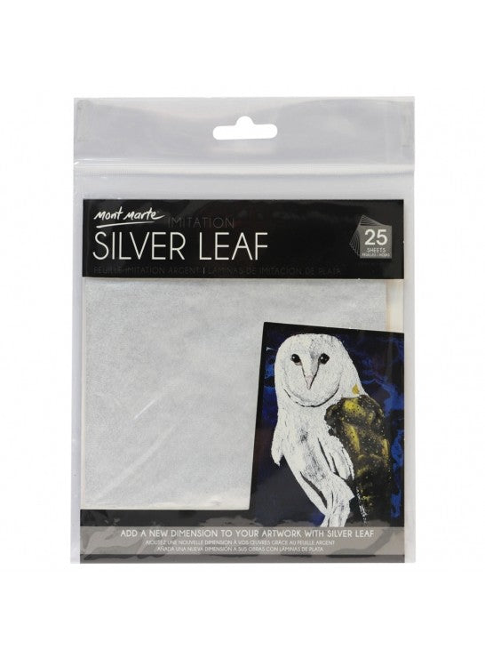 Imitation Silver Leaf 14x14cm 25 sheets MAXX0021