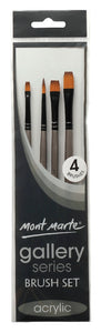 Brush Set Acrylic 4pce Gallery Series 2