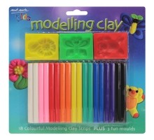 Kids Colour Modelling Clay Set w/Moulds 21pce MMKC0083