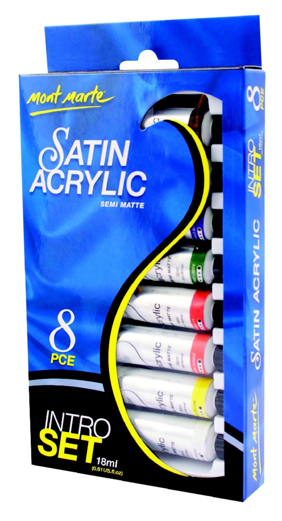 Satin Acrylic Intro Set 8pce x 18ml