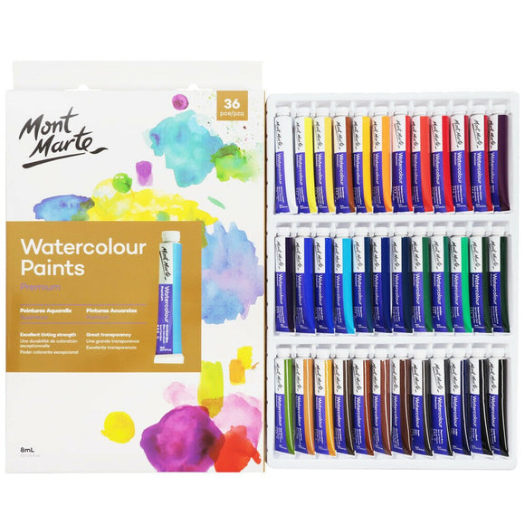 MM Premium Watercolour Paints 36pce x 8ml