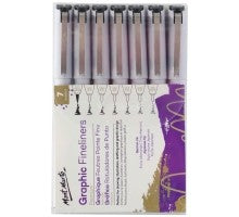 Graphic Fineliners Set 7pc