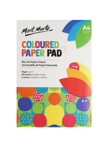 Coloured Paper Pad A4 120 Sheets 70gsm