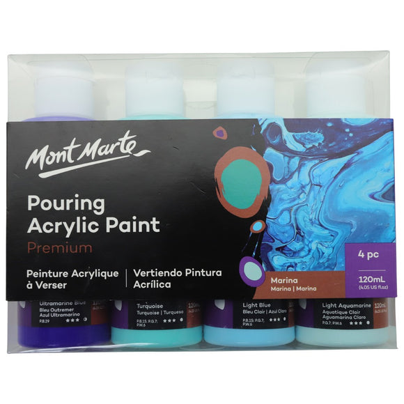 Pouring Acrylic 120ml 4pc - Marina
