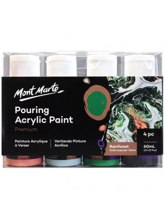 Pouring Acrylic 60ml 4pc - Rainforest