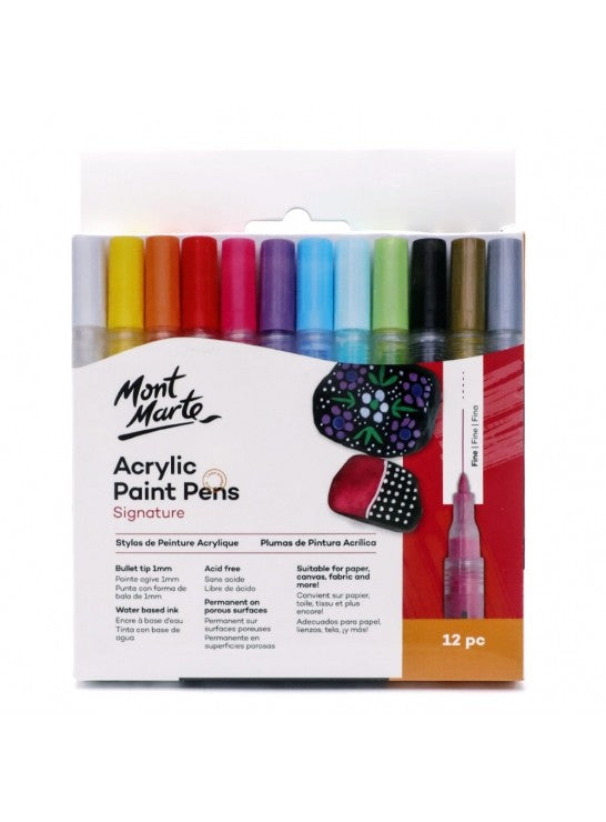 Acrylic Paint Pens Fine Tip 12pc
