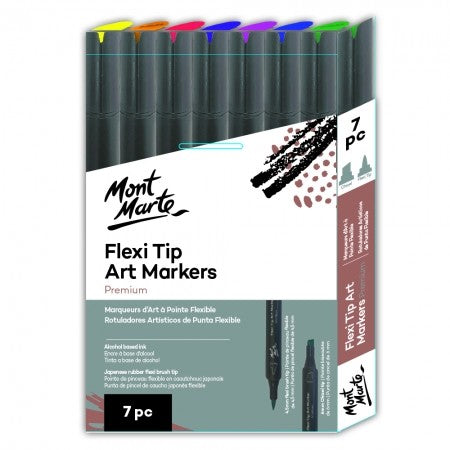 Flexi Tip Alcohol Art Markers 7pc