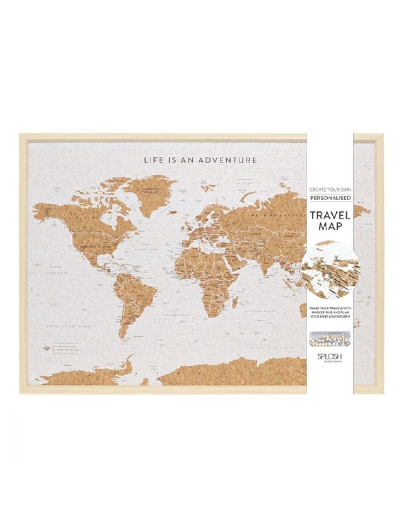 TRAVEL BOARD LARGE - WORLD MAP