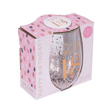 CELEBRATION 18TH GLITTER STEMLESS GLASS