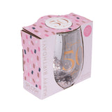 CELEBRATION 50TH GLITTER STEMLESS GLASS