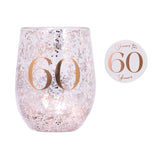 CELEBRATION 60TH GLITTER STEMLESS GLASS