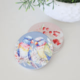 NATIVE BLOOMS LORIKEETS CERAMIC COASTER