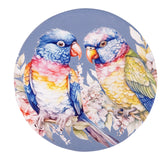 NATIVE BLOOMS LORIKEETS CERAMIC COASTER
