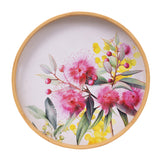 NATIVE BLOOMS ROUND SERVING TRAY