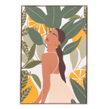 TUSCAN SUN GREEN GODDESS FRAMED CANVAS 64X94