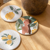 TUSCAN SUN GREEN GODDESS CERAMIC COASTER
