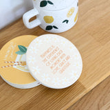 TUSCAN SUN HAPPINESS CERAMIC COASTER