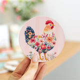 COTTAGE GROVE HEN CERAMIC COASTER