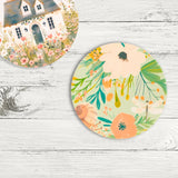 COTTAGE GROVE FLORAL CERAMIC COASTER