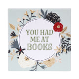 FOREVER BOOKED FLORAL CERAMIC COASTER