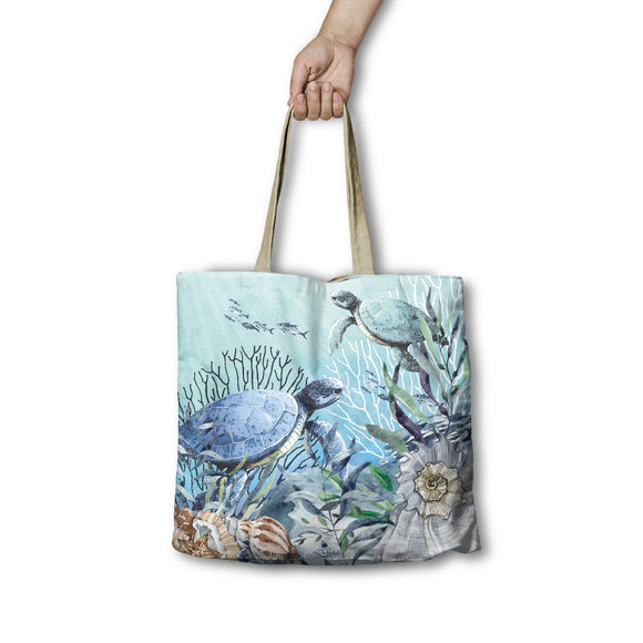 SHOPPING BAG - REEF TURTLES