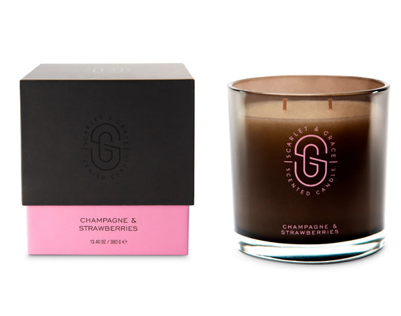 SG CHAMPANGE AND STRAWBERRIES 380G CANDLE