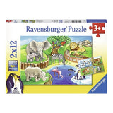 Rburg - Animals In The Zoo Puzzle 2x12pc
