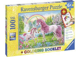 Rburg - Magical Unicorns Puzzle COLOUR BK 100pc